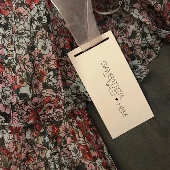 GIAMBATTISTA Valli x H&M One-Shoulder Floral Dress NWT - Picture 3 of 11